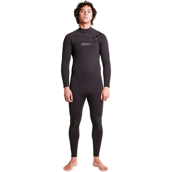 2026 Xcel Mens Comp + 5/4mm Chest Zip Wetsuit MN54CPC4BK - Black